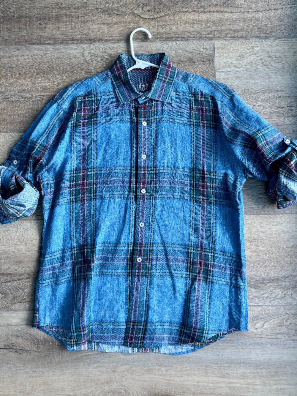 Bugatchi Men's linen button down shirt